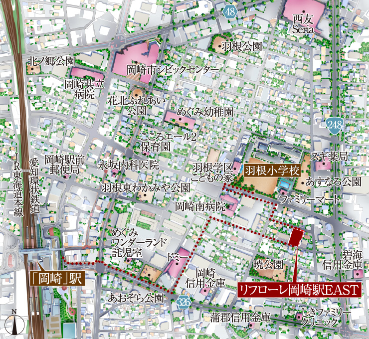 現地周辺地図